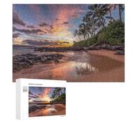 Puzzle 300 PCS pour Adolescentes Sunset Serenity Tropical Beach Bliss Puzzles pour Adolescentes Jeux Amusants Assemblage De Motifs Aide À Exercer Le Cerveau 300 PCS