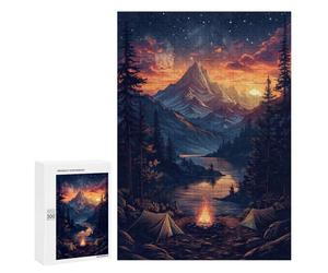 Puzzle 300 PCS pour Adolescentes The Mountain Campfire Puzzle pour Adultes, Jouet, Décoration Murale, Cadeaux pour Femmes, Cadeaux Uniques pour Anniversaire Et Noël 300 PCS