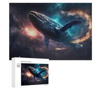 Puzzle 300 PCS pour Adolescentes Whale in Cosmic Clouds-1 Puzzles pour Adolescentes Jeux Amusants Assemblage De Motifs Aide À Exercer Le Cerveau 300 PCS