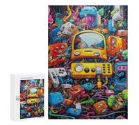 Puzzle 300 PCS pour Adolescentes Whimsical Machine Chaos Puzzles pour Adolescentes Jeux Amusants Assemblage De Motifs Aide À Exercer Le Cerveau 300 PCS