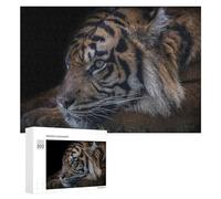 Puzzle 300 PCS pour Adolescentes Wild Tiger Portrait -1 Puzzles pour Adolescentes Jeux Amusants Assemblage De Motifs Aide À Exercer Le Cerveau 300 PCS