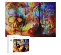 Puzzle 300 PCS pour Adolescents Abstract Art Colorful Expressions Puzzles pour Adultes Jeux De Détente Décoration Parfaite Interaction Parent-Enfant 300 PCS