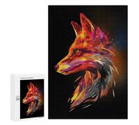 Puzzle 300 PCS pour Adolescents Abstract Fox Puzzles pour Adultes Jeu Familial Décoration Intérieure pour Anniversaire, Noël 300 PCS