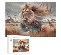 Puzzle 300 PCS pour Adolescents African Wildlife Collage Puzzle pour Adultes Jeu De Réflexion, Analyse Et Logique, Idéal comme Cadeau 300 PCS