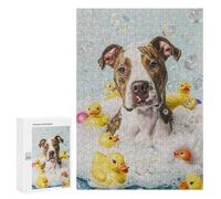 Puzzle 300 PCS pour Adolescents American Staffordshire Ter Jeux De Puzzle Relaxants, Défi Difficile, Cadeaux Uniques pour Anniversaire Et Noël 300 PCS