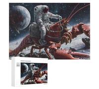 Puzzle 300 PCS pour Adolescents Astronaut Riding Lobster on Alien Planet Puzzle pour Adultes, Jouet, Décoration Murale, Améliore La Mémoire, Aide À Exercer Le Cerveau 300 PCS