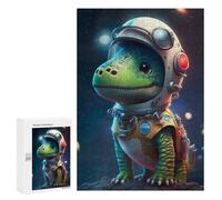 Puzzle 300 PCS pour Adolescents Astronaut Space Dinosaur Puzzle Jeux De Famille Assemblage De Motifs Cadeaux Uniques pour Anniversaire Et Noël 300 PCS
