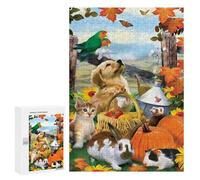 Puzzle 300 PCS pour Adolescents Autumn Pet Garden Puzzle pour Adultes Jeu De Réflexion, Analyse Et Logique, Idéal comme Cadeau 300 PCS