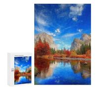Puzzle 300 PCS pour Adolescents Autumn Valley Reflections Puzzle pour Adolescents Améliore La Mémoire Défi À Compléter Amusant en Famille Et Soirée Jeux 300 PCS