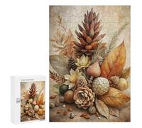 Puzzle 300 PCS pour Adolescents Autumnal Still Life with Pine Cones Jeux De Puzzle Relaxants, Défi Difficile, Cadeaux Uniques pour Anniversaire Et Noël 300 PCS