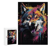 Puzzle 300 PCS pour Adolescents Banksy Wolf Graffiti Art Puzzle Jeux De Famille Assemblage De Motifs Cadeaux Uniques pour Anniversaire Et Noël 300 PCS