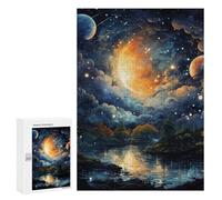Puzzle 300 PCS pour Adolescents Beautiful Night Sky Casse-têtes pour Adultes Jeux Relaxants Analyse Et Logique Interaction Parent-Enfant 300 PCS