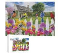 Puzzle 300 PCS pour Adolescents Birds on A Spring Fence Puzzle pour Adultes Jeu De Réflexion, Analyse Et Logique, Idéal comme Cadeau 300 PCS