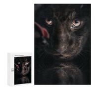 Puzzle 300 PCS pour Adolescents Black Jaguar Cub Puzzle Adulte Jeu Manuel Décoration Intérieure Cadeaux Uniques pour Anniversaire Et Noël 300 PCS