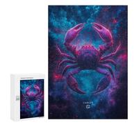 Puzzle 300 PCS pour Adolescents Cancer Zodiac Sign Jeux De Puzzle Relaxants, Défi Difficile, Cadeaux Uniques pour Anniversaire Et Noël 300 PCS