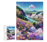 Puzzle 300 PCS pour Adolescents Cherry Blossom Valley Serenity Puzzle pour Adultes Jeu De Réflexion, Analyse Et Logique, Idéal comme Cadeau 300 PCS