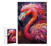 Puzzle 300 PCS pour Adolescents Colorful Flamingo Artwork Puzzles pour Adultes Jeu Familial Course De Vitesse Manuelle Cadeaux Anti-Stress 300 PCS