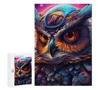 Puzzle 300 PCS pour Adolescents Colorful Owl Artwork -1 Puzzle pour Adultes, Jouet, Décoration Murale, Améliore La Mémoire, Aide À Exercer Le Cerveau 300 PCS
