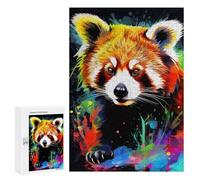 Puzzle 300 PCS pour Adolescents Colorful Red Panda Artwork-1 Puzzle pour Adultes Jeu De Réflexion, Analyse Et Logique, Idéal comme Cadeau 300 PCS