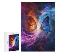 Puzzle 300 PCS pour Adolescents Cosmic Butterfly Dance Puzzle pour Adolescents Améliore La Mémoire Défi À Compléter Amusant en Famille Et Soirée Jeux 300 PCS