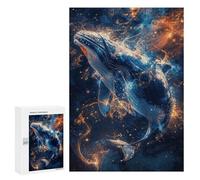 Puzzle 300 PCS pour Adolescents Cosmic Celestial Whale Puzzle Adulte Jeu Manuel Décoration Intérieure Cadeaux Uniques pour Anniversaire Et Noël 300 PCS