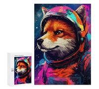 Puzzle 300 PCS pour Adolescents Cosmic Fox Explorer-17 Puzzle pour Adolescents Améliore La Mémoire Défi À Compléter Amusant en Famille Et Soirée Jeux 300 PCS