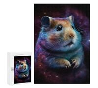 Puzzle 300 PCS pour Adolescents Cosmic Hamster Art Print-6 Casse-têtes pour Adolescents Analyse Et Logique Interaction Parent-Enfant Jeux Stimulants Jouets 300 PCS