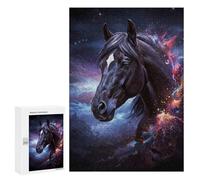 Puzzle 300 PCS pour Adolescents Cosmic Horse Portrait Jeux De Puzzle Relaxants, Défi Difficile, Cadeaux Uniques pour Anniversaire Et Noël 300 PCS