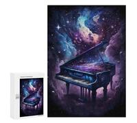 Puzzle 300 PCS pour Adolescents Cosmic Piano Melodies Casse-têtes pour Adolescents Analyse Et Logique Interaction Parent-Enfant Jeux Stimulants Jouets 300 PCS