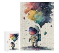 Puzzle 300 PCS pour Adolescents Cute Astronaut Dreams Jeux De Puzzle Relaxants, Défi Difficile, Cadeaux Uniques pour Anniversaire Et Noël 300 PCS
