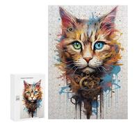 Puzzle 300 PCS Pour Adolescents Cyborg Machine Chat Puzzle Pour Adultes Jouets DIY Analyse Et Logique Comme Cadeaux Pour Toute La Famille 300 PCS