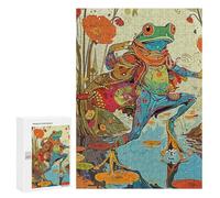 Puzzle 300 PCS pour Adolescents Dancing Frogs Puzzle Adulte Jeu Manuel Décoration Intérieure Cadeaux Uniques pour Anniversaire Et Noël 300 PCS
