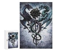 Puzzle 300 PCS pour Adolescents Dragon Rose Alchemy Carta Puzzle pour Adultes Jeu De Réflexion, Analyse Et Logique, Idéal comme Cadeau 300 PCS