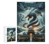 Puzzle 300 PCS pour Adolescents Dragon Temple Stormscape Puzzle pour Adultes, Jouet, Décoration Murale, Améliore La Mémoire, Aide À Exercer Le Cerveau 300 PCS