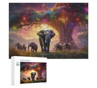 Puzzle 300 PCS pour Adolescents Enchanted Elephant Gathering Puzzle pour Adultes, Jouet, Décoration Murale, Améliore La Mémoire, Aide À Exercer Le Cerveau 300 PCS