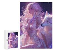 Puzzle 300 PCS pour Adolescents Enchanted Fantasy Fairy Tale Wolf Puzzle pour Adolescents Améliore La Mémoire Défi À Compléter Amusant en Famille Et Soirée Jeux 300 PCS