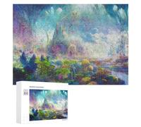 Puzzle 300 PCS pour Adolescents Enchanted Lush Forest Fantasy Puzzles pour Adultes Jeu Familial Course De Vitesse Manuelle Cadeaux Anti-Stress 300 PCS