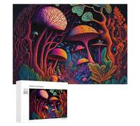 Puzzle 300 PCS pour Adolescents Enchanted Mushroom Forest Puzzle pour Adultes Jeu De Réflexion, Analyse Et Logique, Idéal comme Cadeau 300 PCS