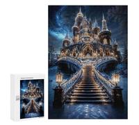 Puzzle 300 PCS pour Adolescents Enchanted Winter Castle Puzzle Jeux De Famille Assemblage De Motifs Cadeaux Uniques pour Anniversaire Et Noël 300 PCS