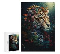 Puzzle 300 PCS pour Adolescents Fantasy Magic Leopard Puzzle Jeux De Famille Assemblage De Motifs Cadeaux Uniques pour Anniversaire Et Noël 300 PCS
