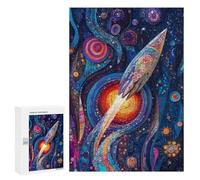 Puzzle 300 PCS pour Adolescents Fantasy Rocket in Space Puzzles pour Adultes Jeu Familial Décoration Intérieure pour Anniversaire, Noël 300 PCS