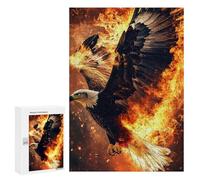 Puzzle 300 PCS pour Adolescents Fiery Eagle Puzzles pour Adultes Jeux De Détente Décoration Intérieure Cadeaux Uniques pour Anniversaire Et Noël 300 PCS