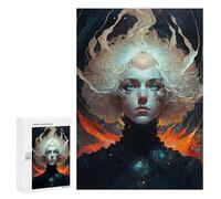 Puzzle 300 PCS pour Adolescents Flame-Wrapped Mystic Puzzle Jeux De Famille Assemblage De Motifs Cadeaux Uniques pour Anniversaire Et Noël 300 PCS