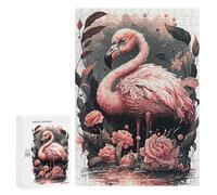 Puzzle 300 PCS pour Adolescents Flamingo Illusion Jeux De Puzzle Relaxants, Défi Difficile, Cadeaux Uniques pour Anniversaire Et Noël 300 PCS