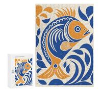 Puzzle 300 PCS pour Adolescents Funny Gold Fish Casse-têtes pour Adolescents Analyse Et Logique Interaction Parent-Enfant Jeux Stimulants Jouets 300 PCS