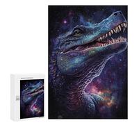 Puzzle 300 PCS pour Adolescents Galactic Crocodile Art Print-1 Puzzle pour Adolescents Améliore La Mémoire Défi À Compléter Amusant en Famille Et Soirée Jeux 300 PCS