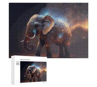 Puzzle 300 PCS pour Adolescents Galactic Elephant Majesty Puzzles pour Adultes Jeux De Détente Décoration Parfaite Interaction Parent-Enfant 300 PCS