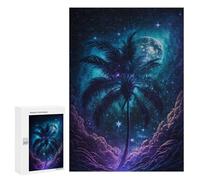 Puzzle 300 PCS pour Adolescents Galactic Palm Dream Puzzle pour Adolescents Améliore La Mémoire Défi À Compléter Amusant en Famille Et Soirée Jeux 300 PCS