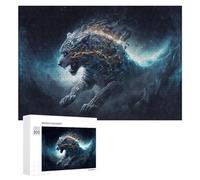 Puzzle 300 PCS pour Adolescents Galactic Tiger Cosmic Artwork Puzzle pour Adultes Jeu De Réflexion, Analyse Et Logique, Idéal comme Cadeau 300 PCS