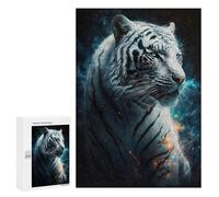 Puzzle 300 PCS pour Adolescents Galactic White Tiger -2 Casse-têtes pour Adolescents Analyse Et Logique Interaction Parent-Enfant Jeux Stimulants Jouets 300 PCS